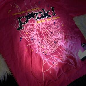 Pink Graphic Crewneck Sweater